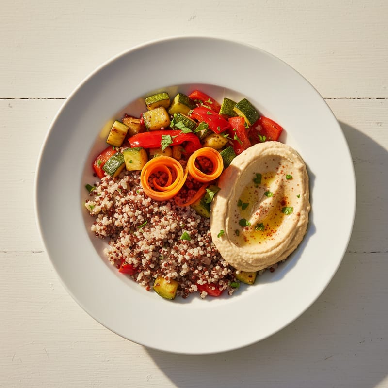 Bowl cu Quinoa, Legume și Hummus