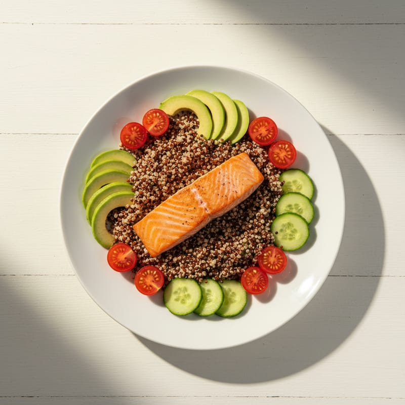 Bowl Echilibrat cu Somon și Quinoa