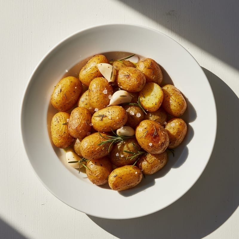 Cartofi Fierți la Cuptor cu Rozmarin și Usturoi