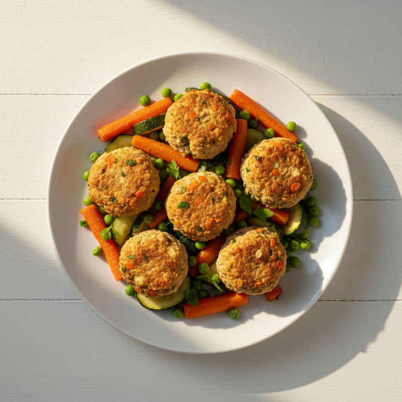 Chifteluțe de Curcan la Cuptor cu Legume