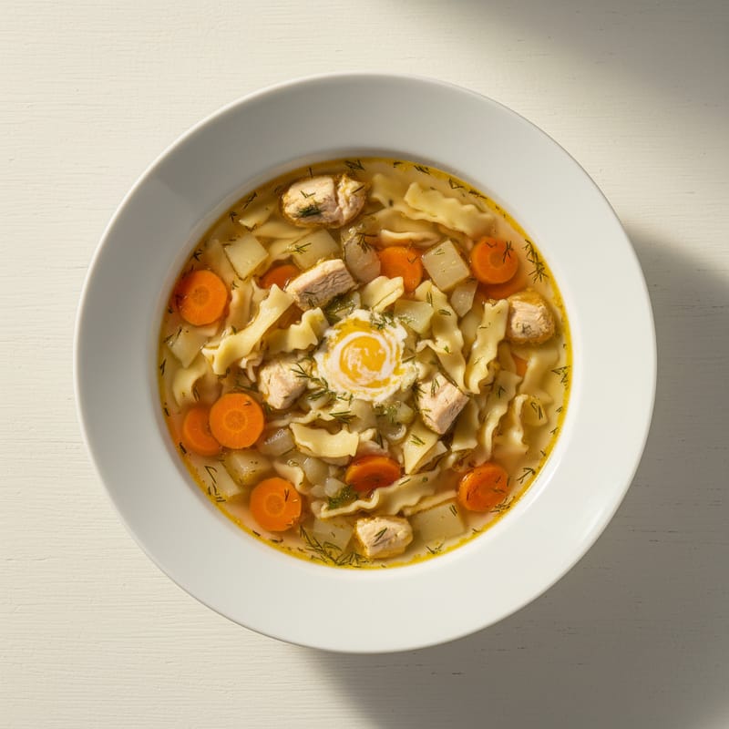 Ciorbă de Pui cu Tăiței de Casă