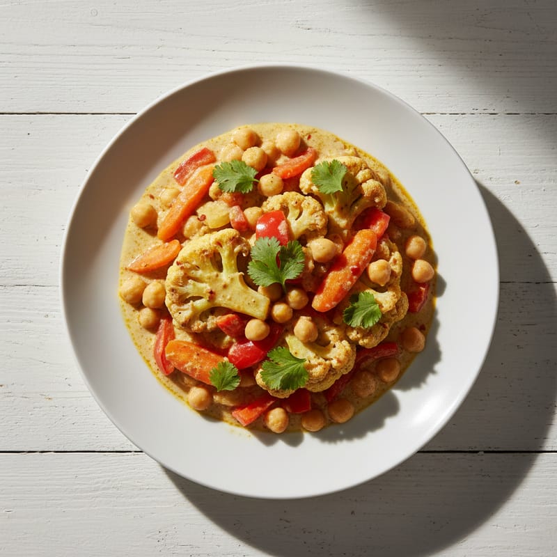 Curry de Legume cu Lapte de Cocos