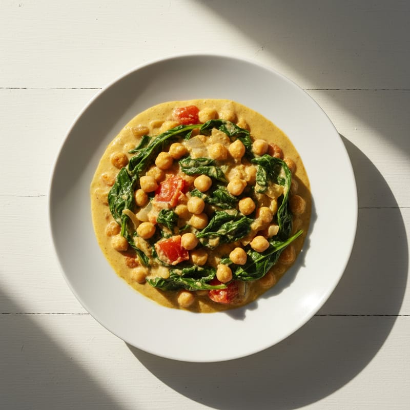 Curry de Năut cu Spanac