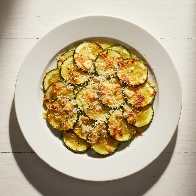 Dovlecei Gratinați cu Parmezan