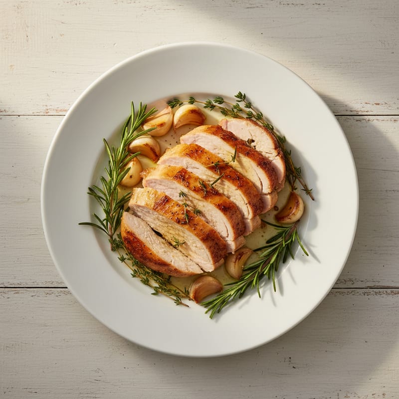 Piept de Curcan la Cuptor cu Ierburi Aromate