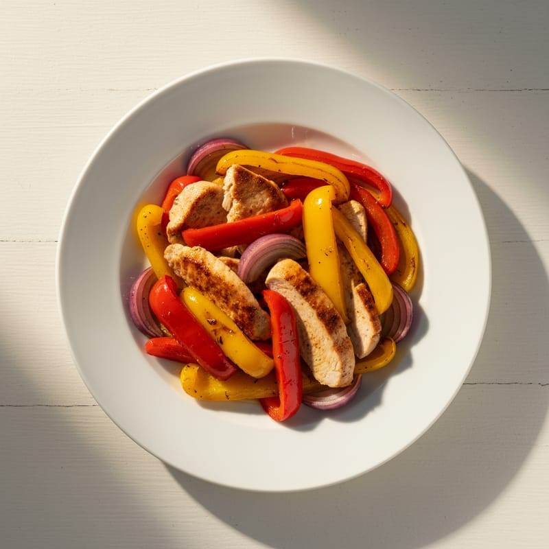 Piept de Curcan la Tigaie cu Legume