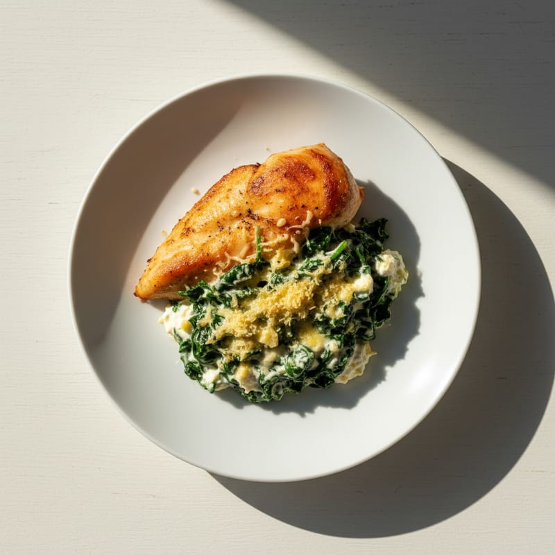 Piept de Pui cu Spanac la Cuptor