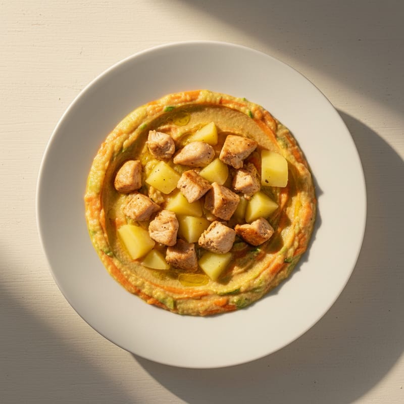 Piure de Morcovi și Dovlecel cu Pui