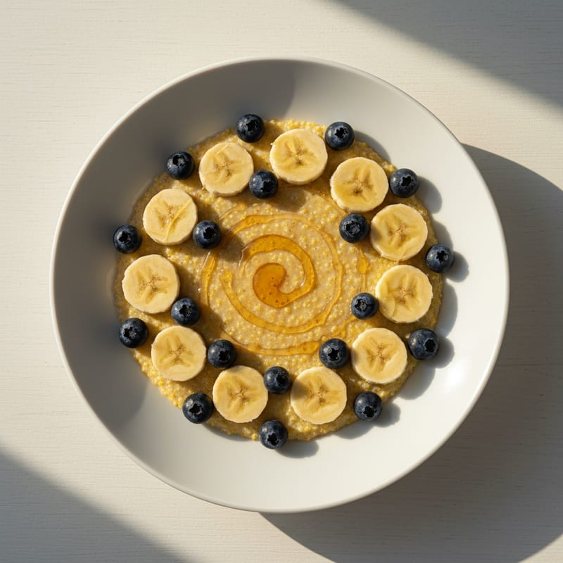 Porridge cu Mei și Fructe