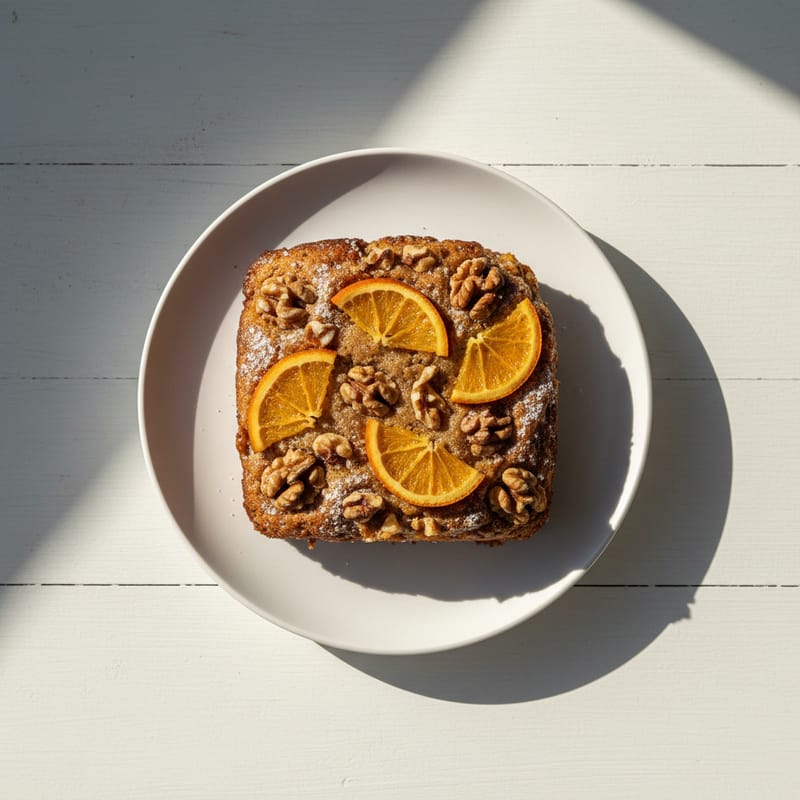 Prăjitură Sănătoasă de Crăciun cu Portocale și Nuci