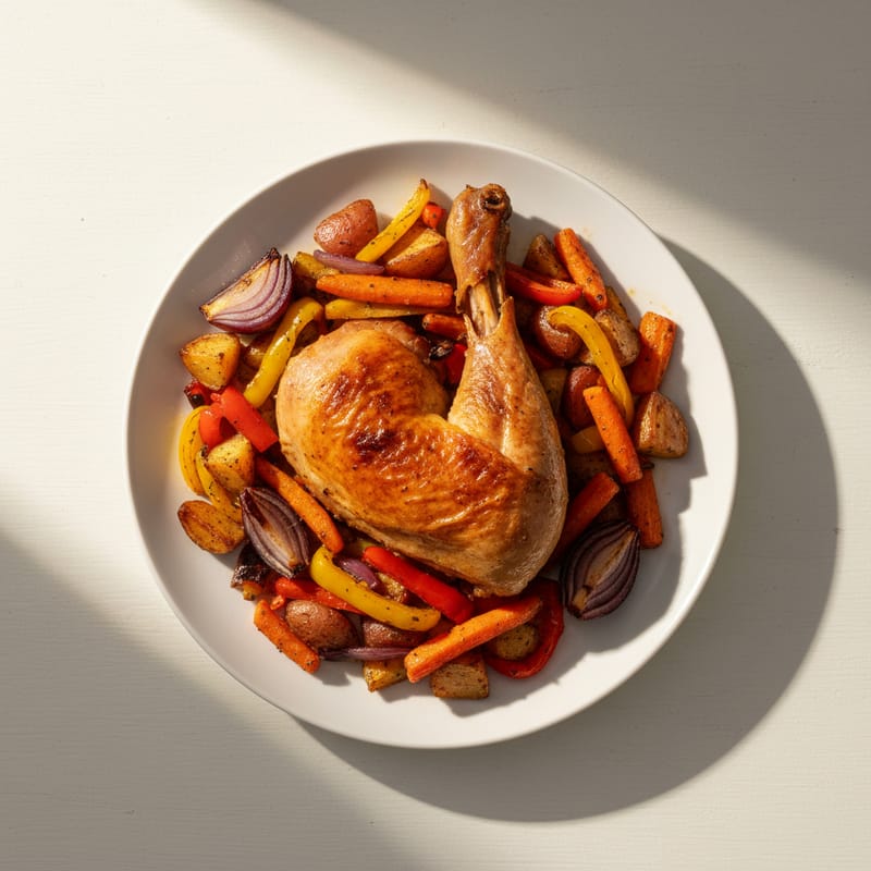 Pulpă de Curcan la Cuptor cu Legume