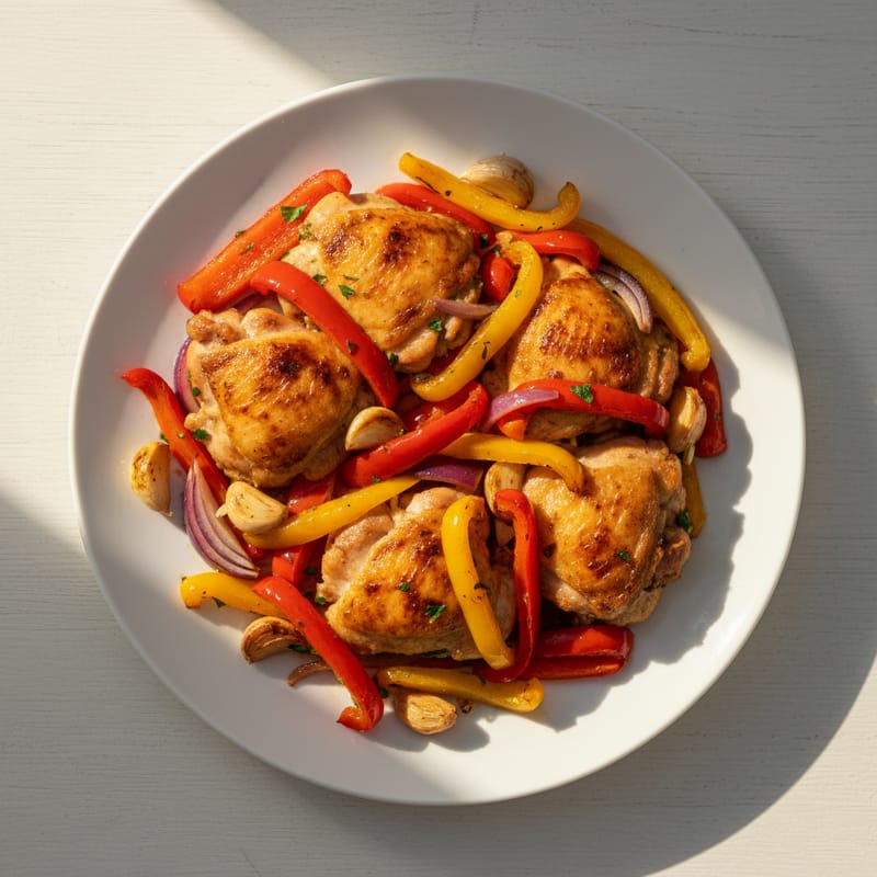 Pulpe de Pui Picante la Tigaie cu Legume