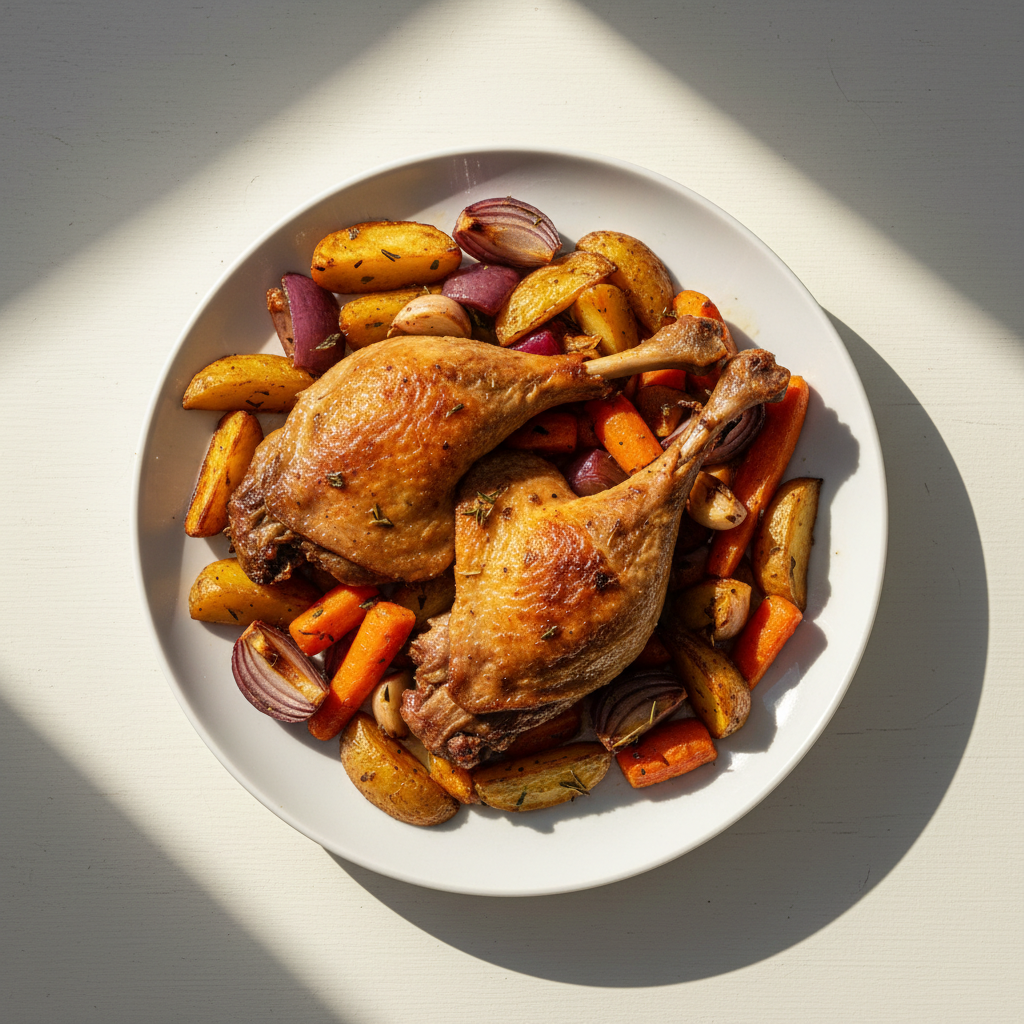 Pulpe de Rață la Cuptor cu Legume