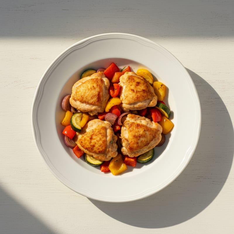 Pulpe de Pui Dezosate la Cuptor cu Legume