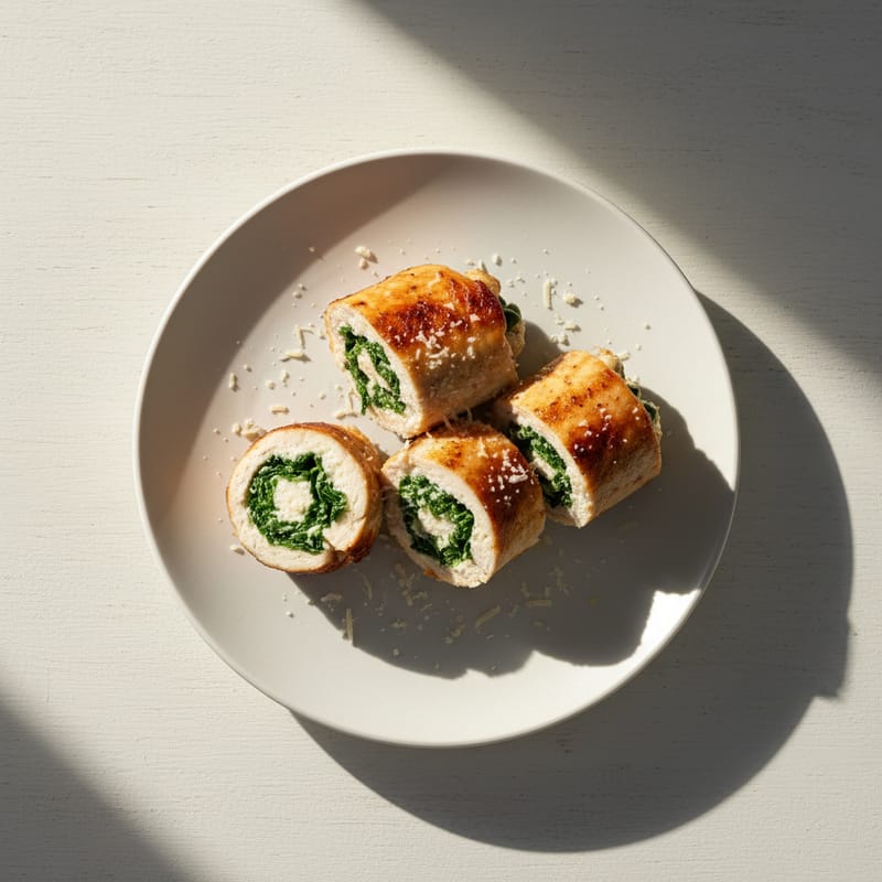 Rulouri de Pui cu Brânză și Spanac