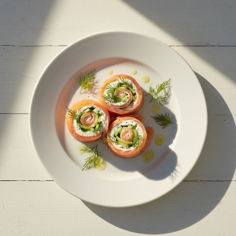 Rulouri de Somon cu Brânză și Castravete