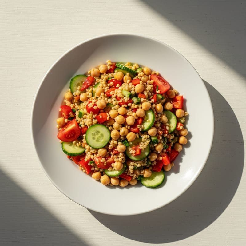 Salată de Bulgur cu Legume și Năut