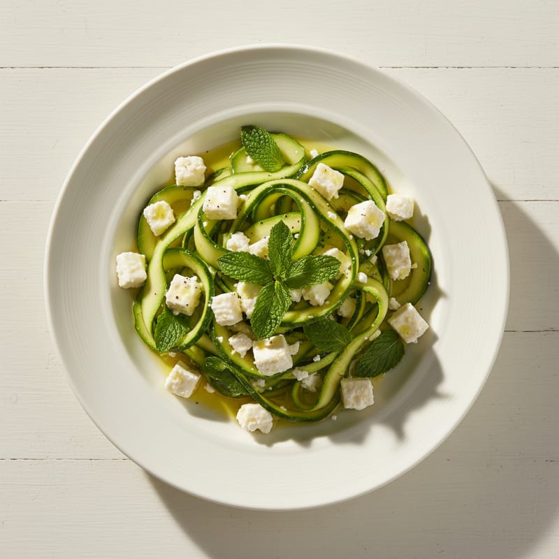 Salată de Dovlecei Jamila cu Brânză Feta și Mentă