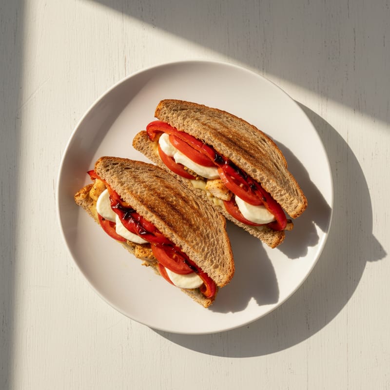 Sandvișuri Calde cu Piept de Pui și Legume la Cuptor