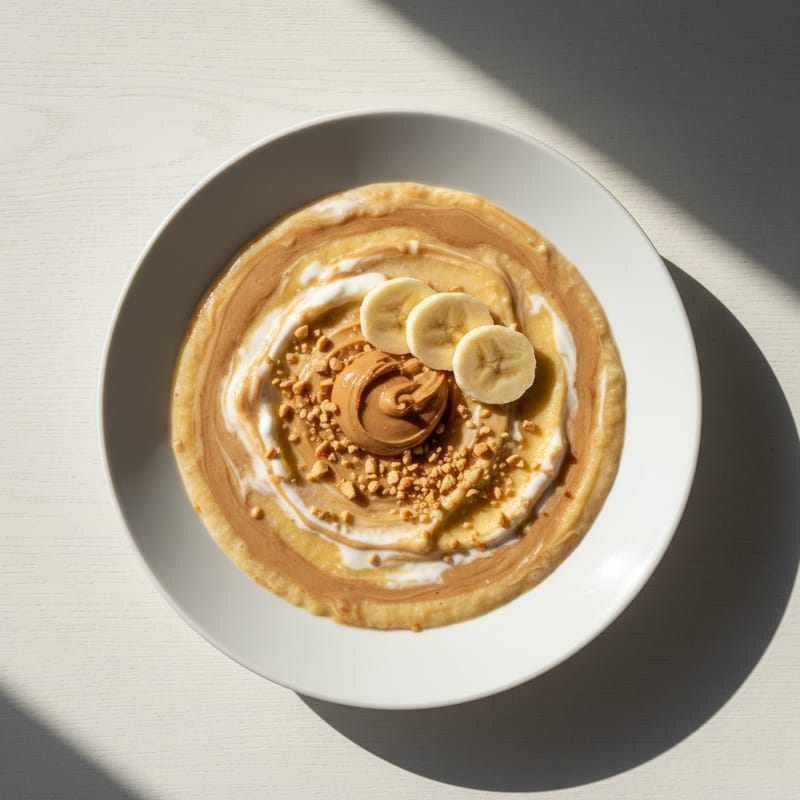 Smoothie Proteic cu Banane și Unt de Arahide