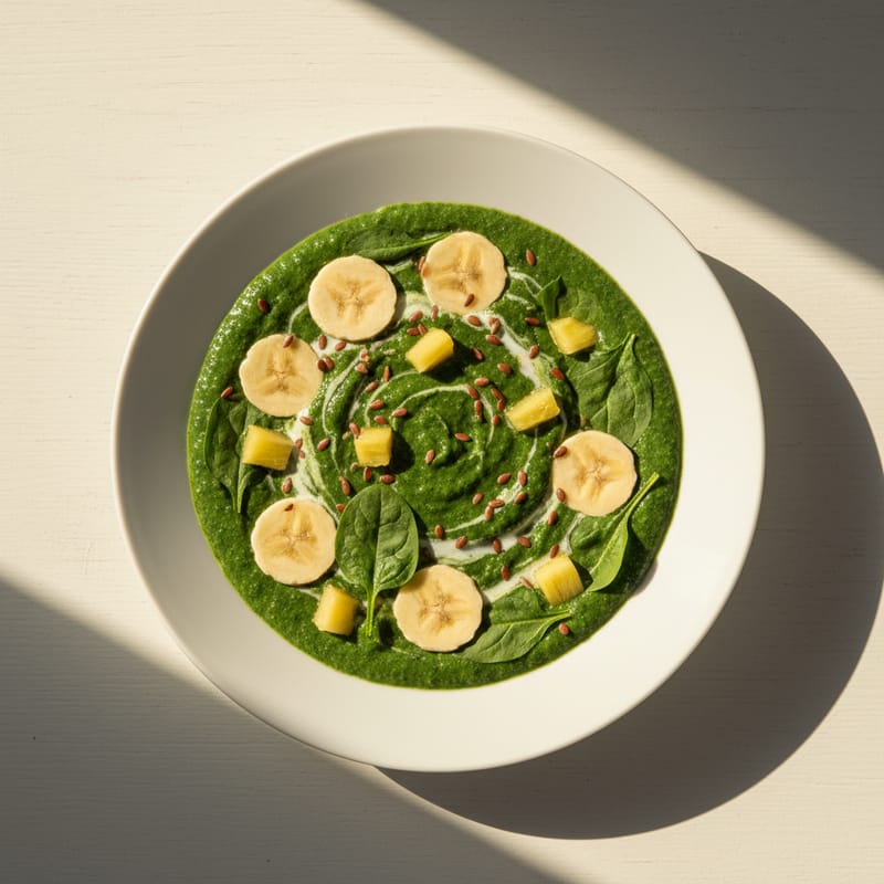 Smoothie Verde cu Spanac și Ananas