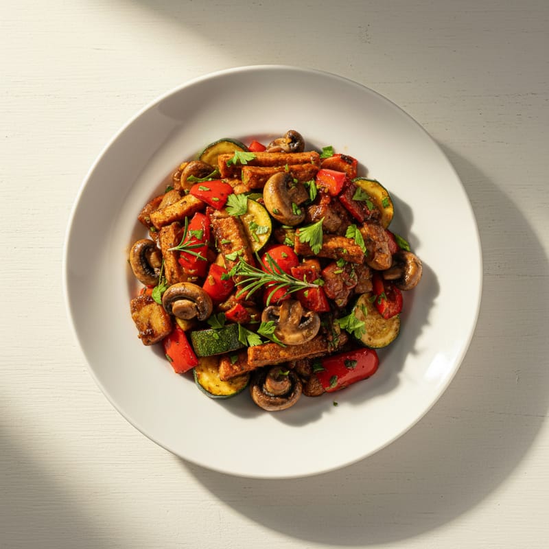 Soia Felii la Cuptor cu Legume și Ierburi