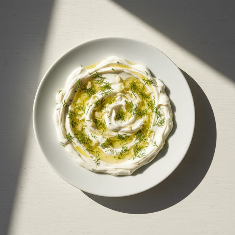 Sos de Iaurt cu Usturoi și Mărar