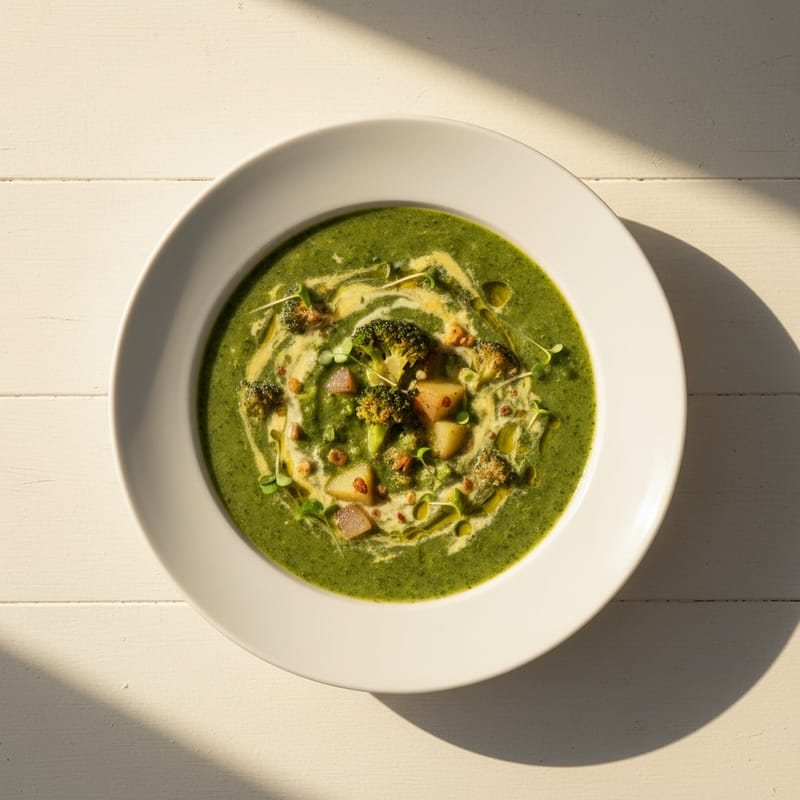 Supă Cremă de Broccoli cu Ghimbir