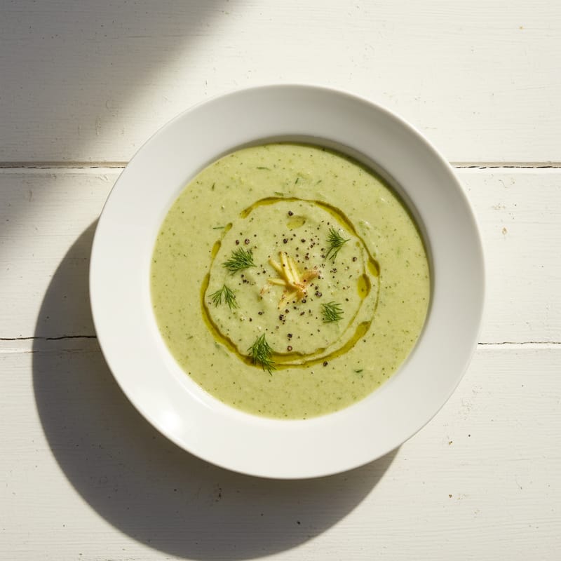 Supă Cremă de Dovlecei cu Ghimbir