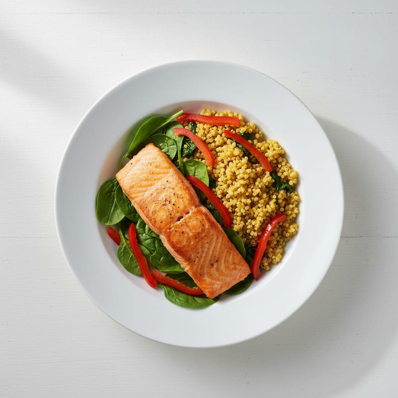 Tigaie cu Somon și Quinoa