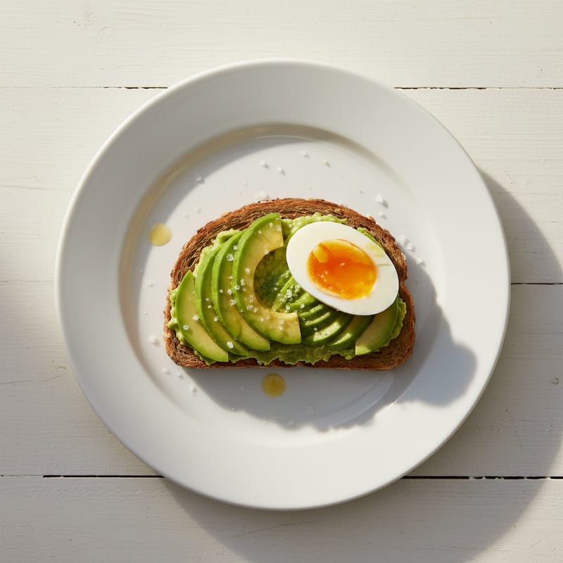Toast cu Avocado și Ou Fiert