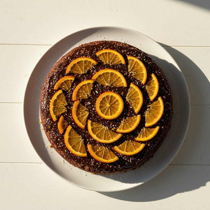 Tort de Crăciun Sănătos cu Ciocolată și Portocale