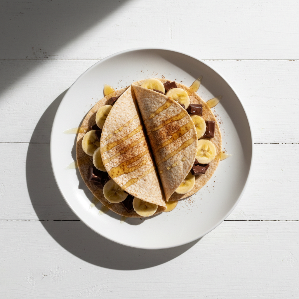 Tortilla cu Banane și Ciocolată